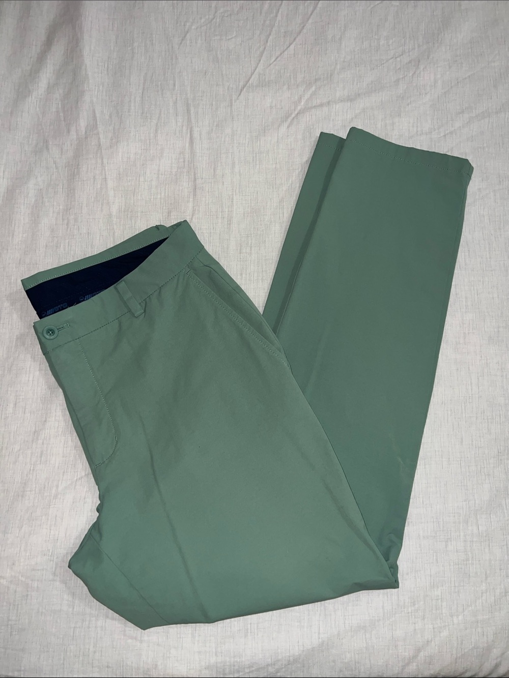 Vineyard Vines OTG On the Go Performance Pants Mens 36x32 Green Chino Golf